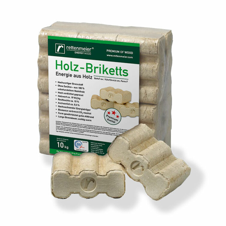 Certifikované drevené brikety Rettenmeier® ENERGY WOOD