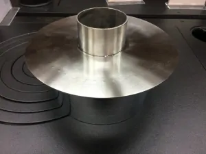 Nerezová redukce 80/115mm, kouřovod pro peletová kamna, kotle