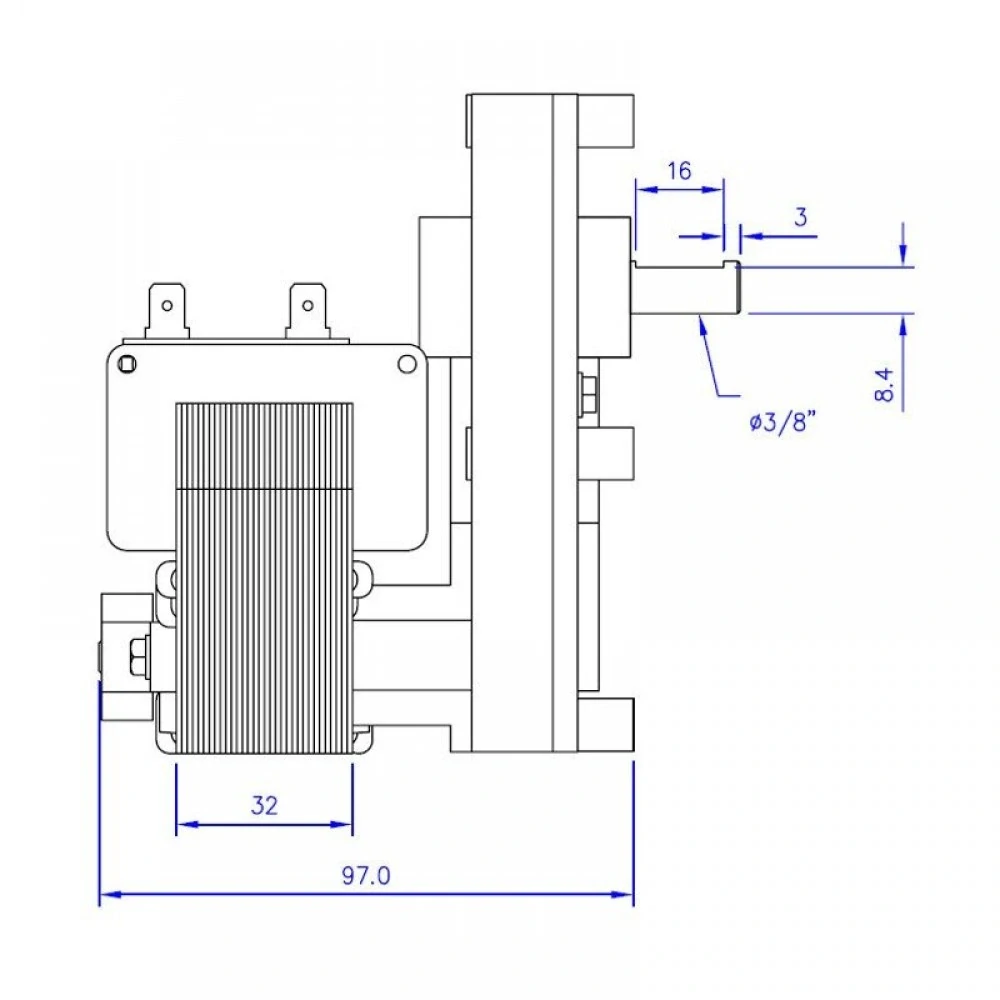 Mellor motor FB1218 3RPM