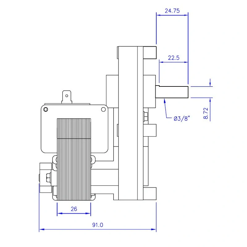 Mellor motor FB1397 2RPM